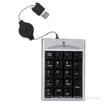 Wired Numerical Keyboard/Keypad with 3.4 x 1.35m Cable, Measures 11.5 x 7.7 x 1.3cm